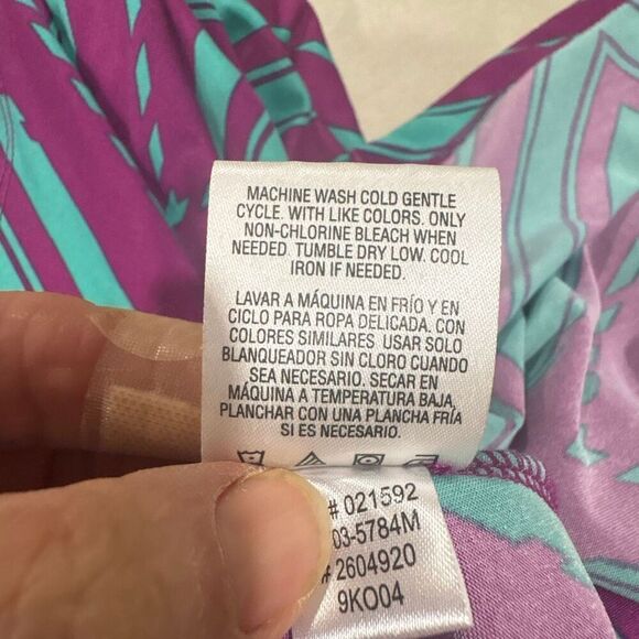 Womens Plus Size Maxi Skirt and Cardigan, size XL, Coral Bay, Purple and Turquoi - Picture 8 of 8